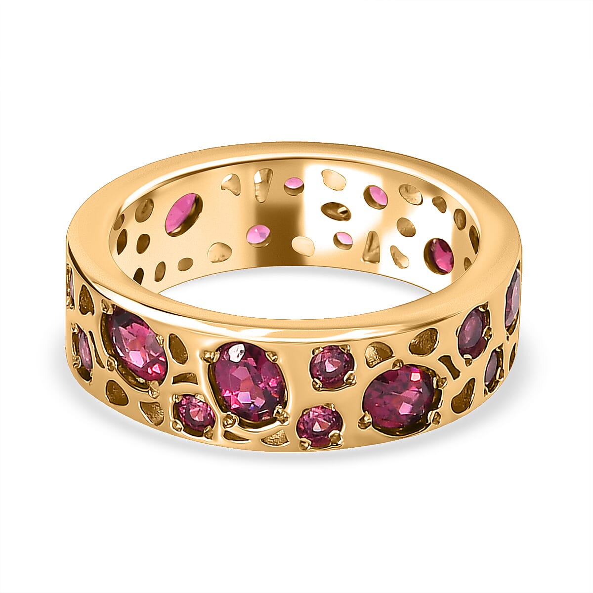 RACHEL GALLEY - Rhodolite Garnet Ring in 18K Vermeil Yellow Gold Plated Sterling Silver 2.55 Ct,