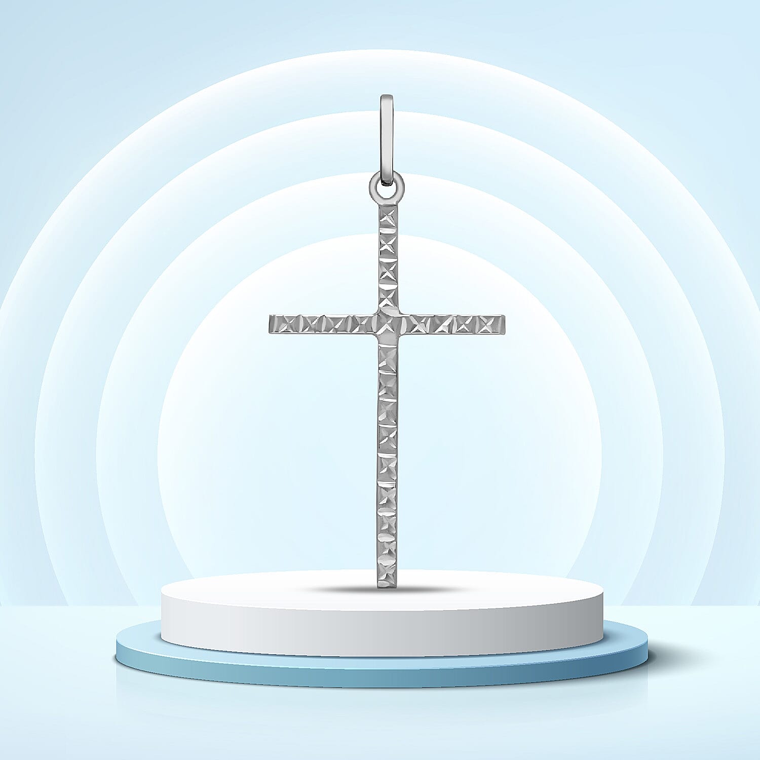 9K White Gold  Pendant,  Gold Wt. 0.52 Gms