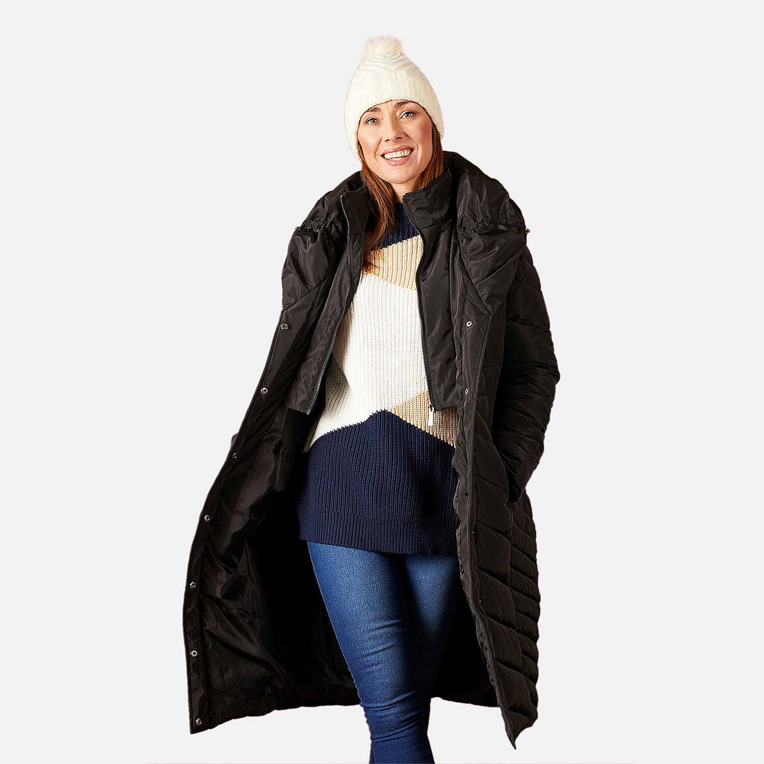 Emreco Polyester Coat (Size 1x1 cm) - Black