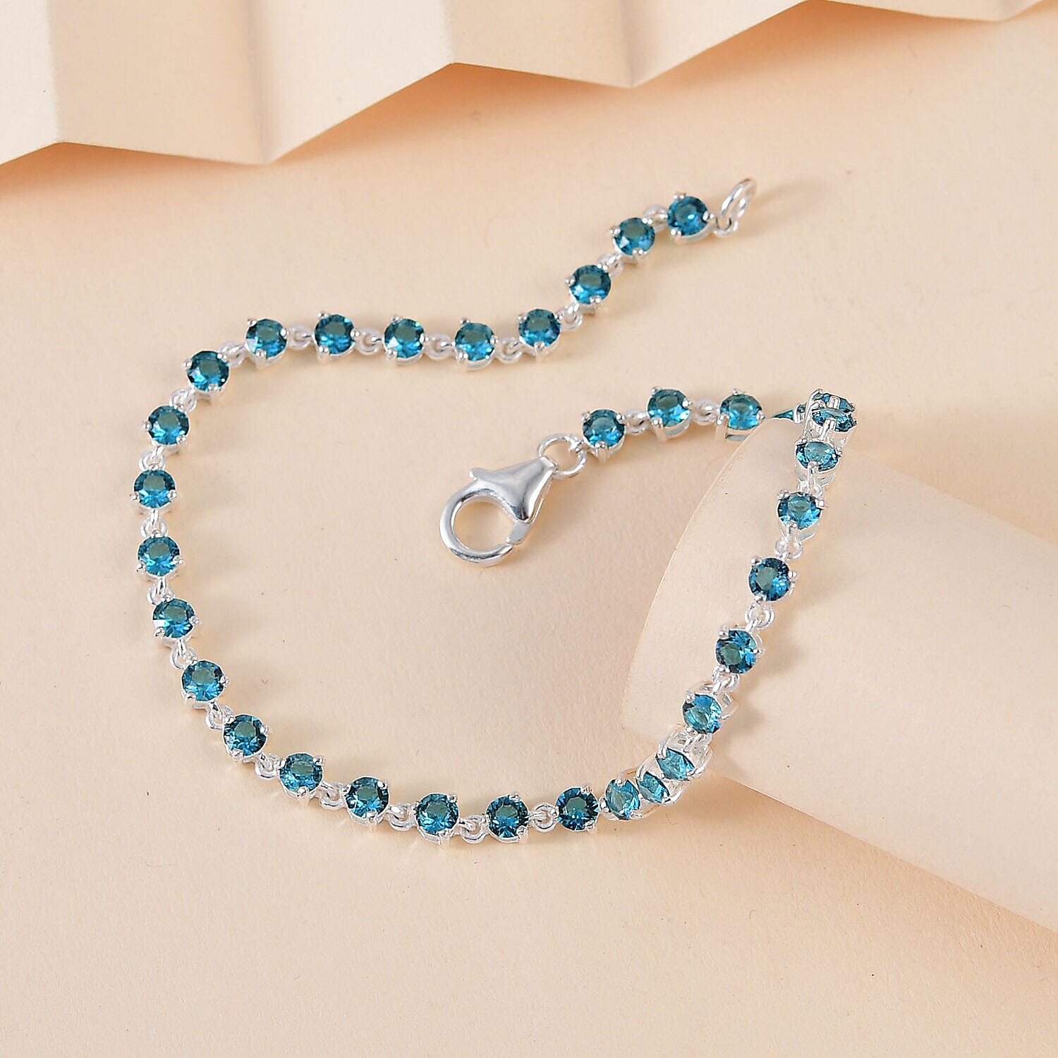 Close Out- Indicolite Crystal Bracelet (Size - 7.5) in Sterling Silver 2.76 Ct
