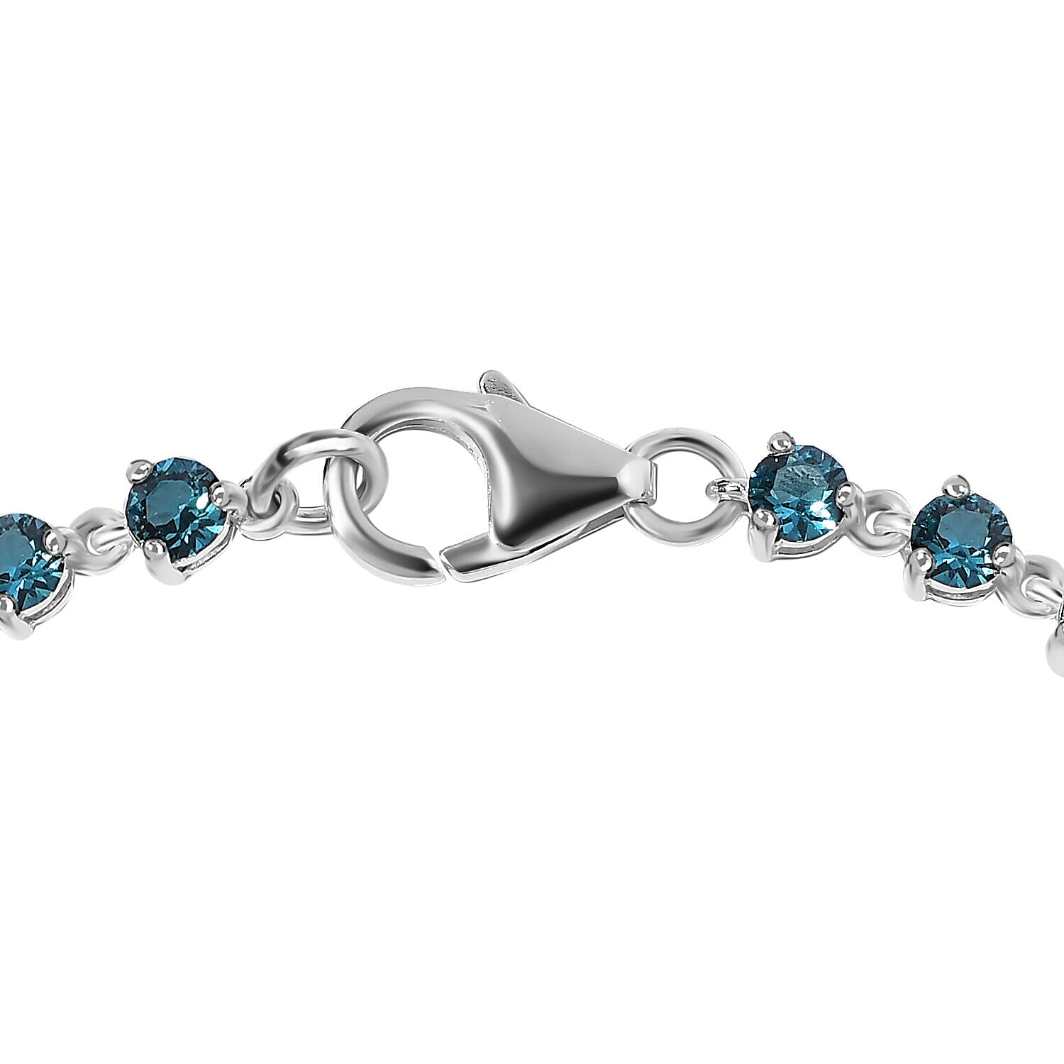 Close Out- Indicolite Crystal Bracelet (Size - 7.5) in Sterling Silver 2.76 Ct