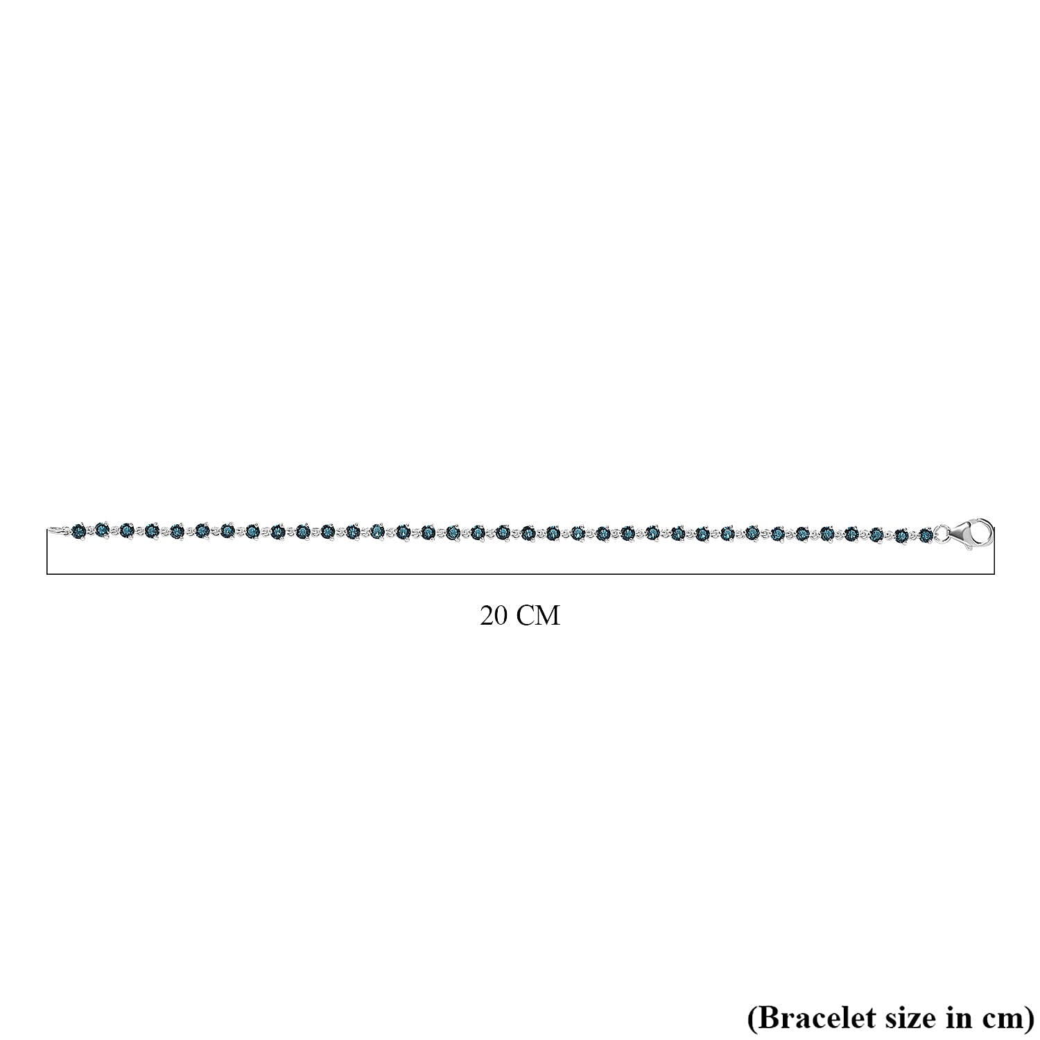 Close Out- Indicolite Crystal Bracelet (Size - 7.5) in Sterling Silver 2.76 Ct