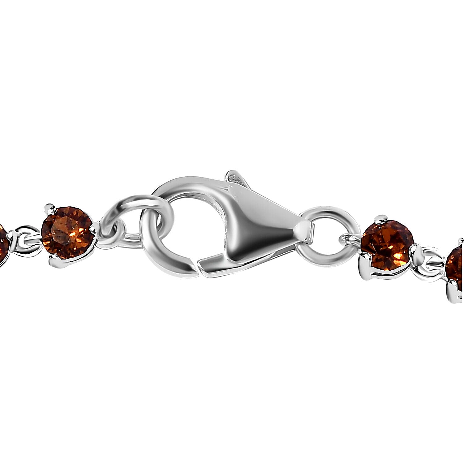 Close Out- Smokey Topaz Crystal Bracelet (Size - 7.5) in Sterling Silver
