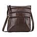 100% Genuine Leather Crossbody Bag (Size 28x25x1 cm) - Black