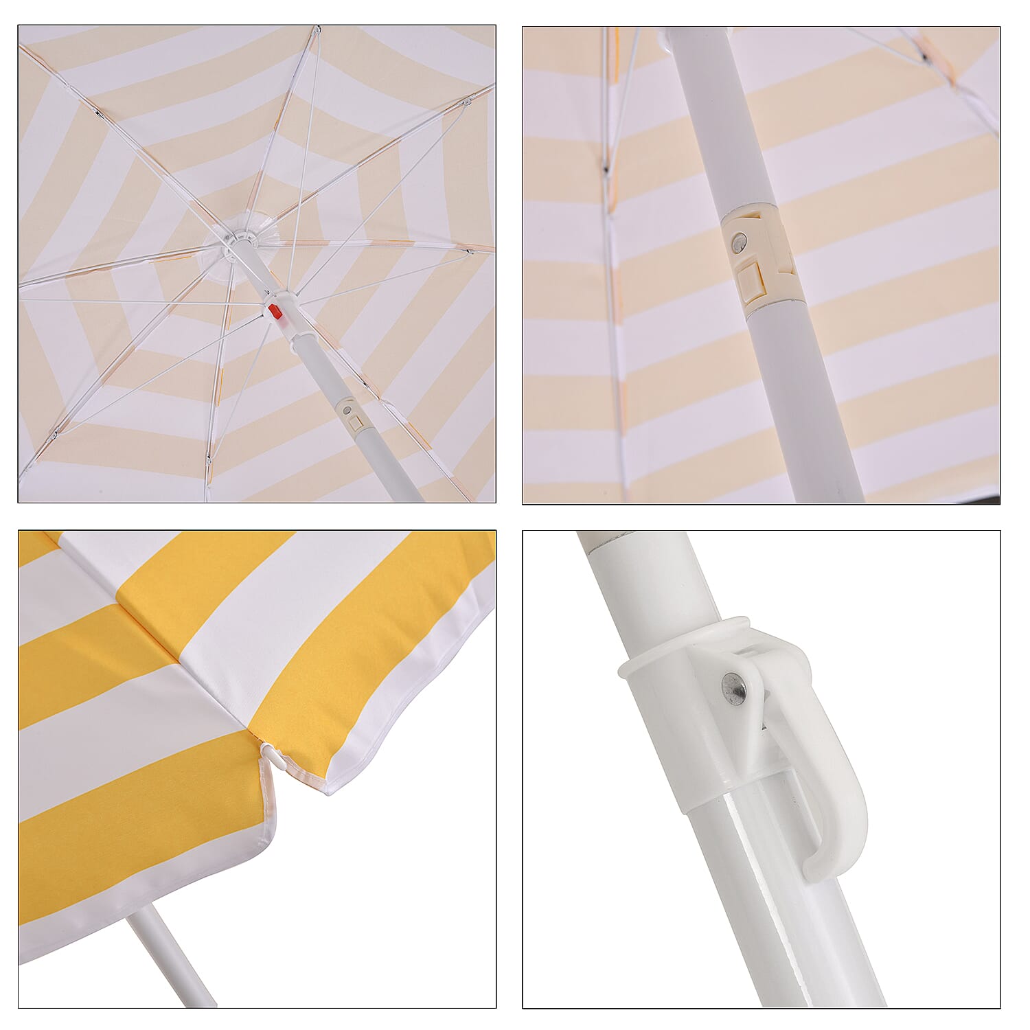 Multi-Purpose Adjustable Parasol with Carry Bag (Size 170 cm) - Yellow
