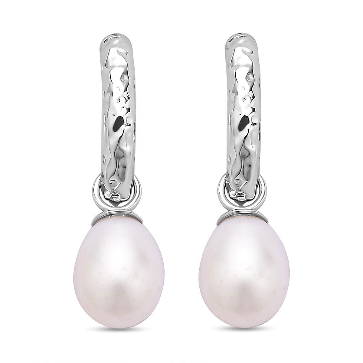 Fresh Water Pearl Drop Earrings in Sterling Silver