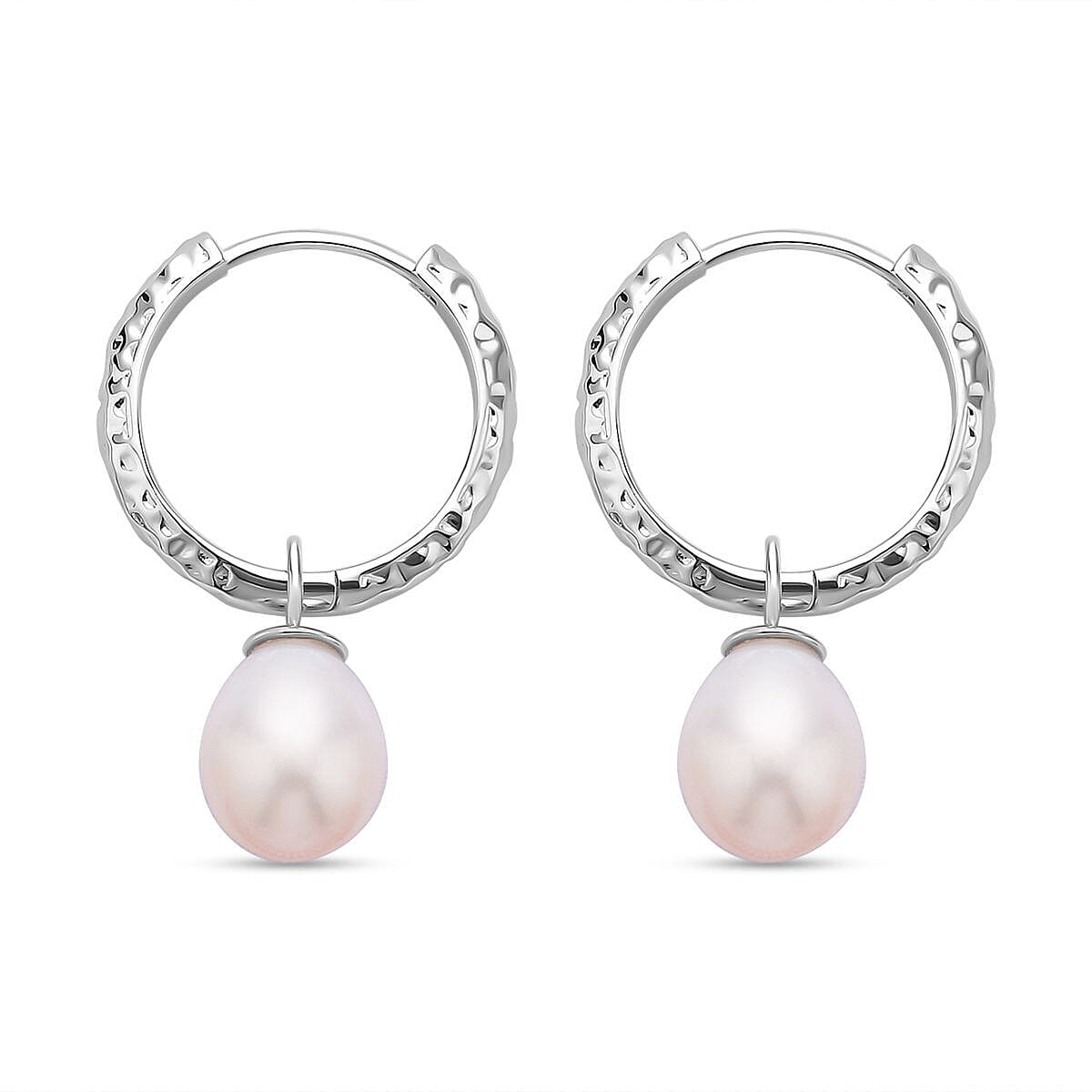 Fresh Water Pearl Drop Earrings in Sterling Silver