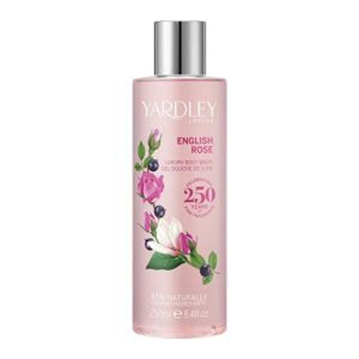 Yardley English Rose 250ml Body Wash, 250ml Body Lotion & 100ml Hand Cream