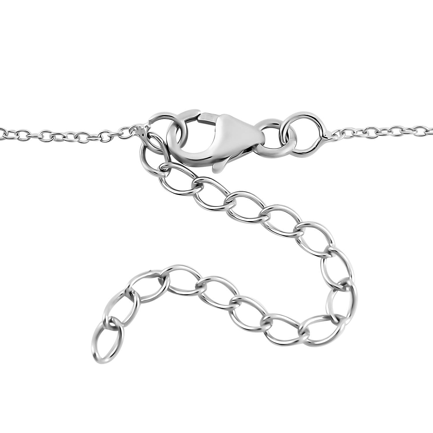 Masoala Sapphire Necklace (Size 19-2 Inch Ext.) in Rhodium Overlay Sterling Silver 10.75 Ct