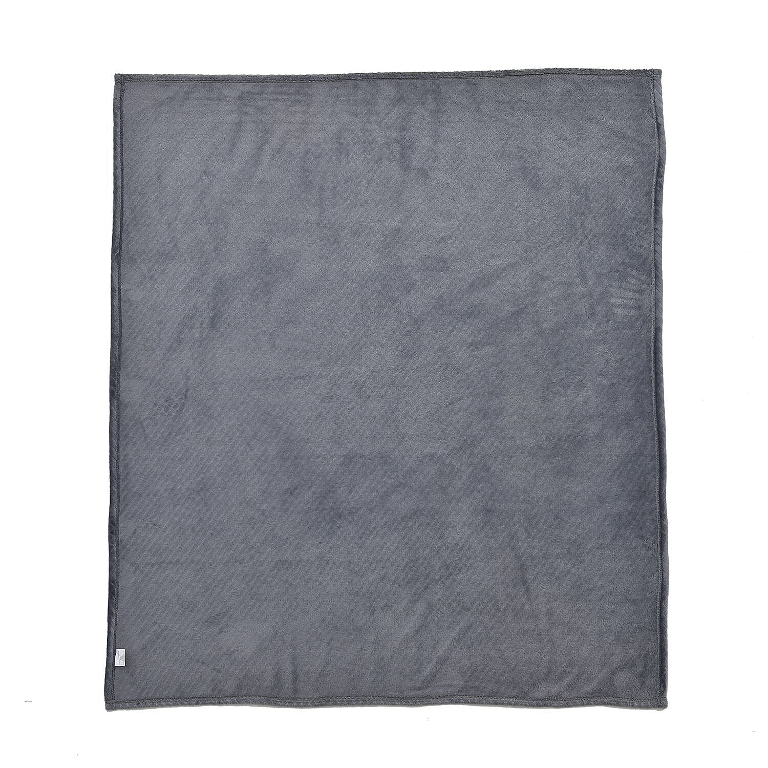 Embossed Flannel Blanket (Size 160x130 Cm) - Grey
