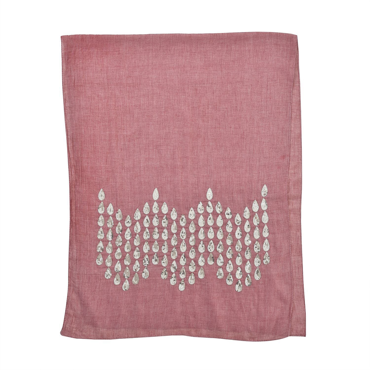 Stylish Sequin Water Drop Pattern Scarf (Size 176x73 cm) - Blush