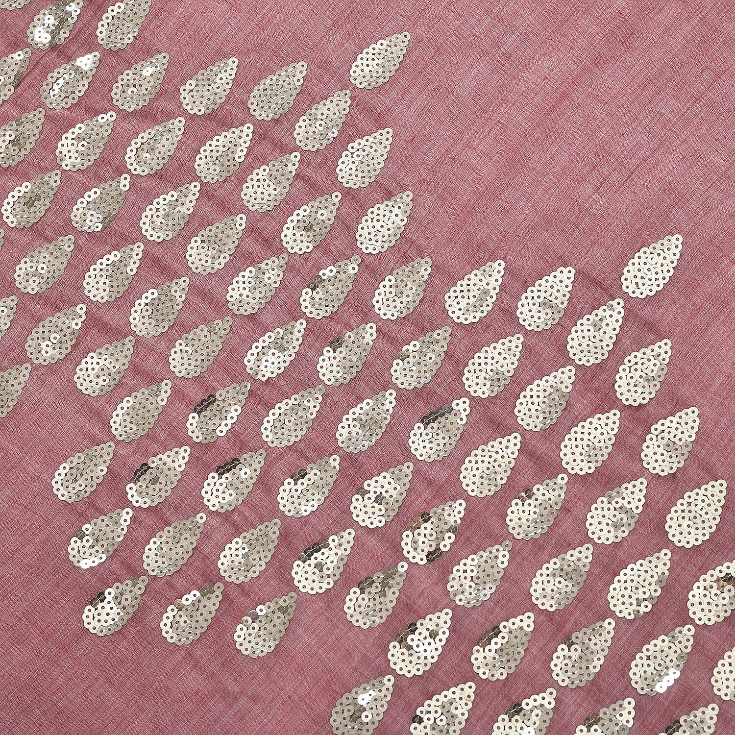 Stylish Sequin Water Drop Pattern Scarf (Size 176x73 cm) - Blush