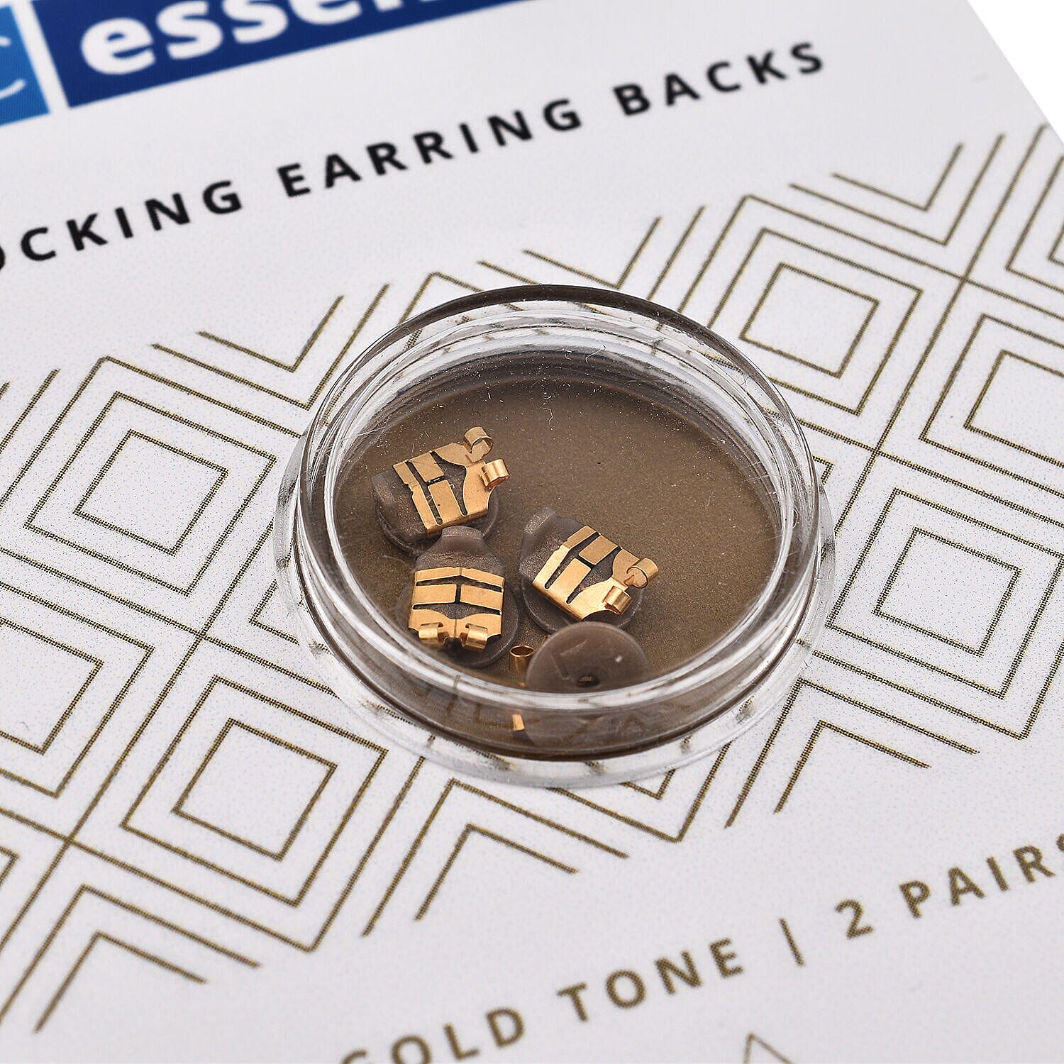 2 Pairs LOX Extra Secure Hypoallergenic Earring Back Locks - Gold Tone