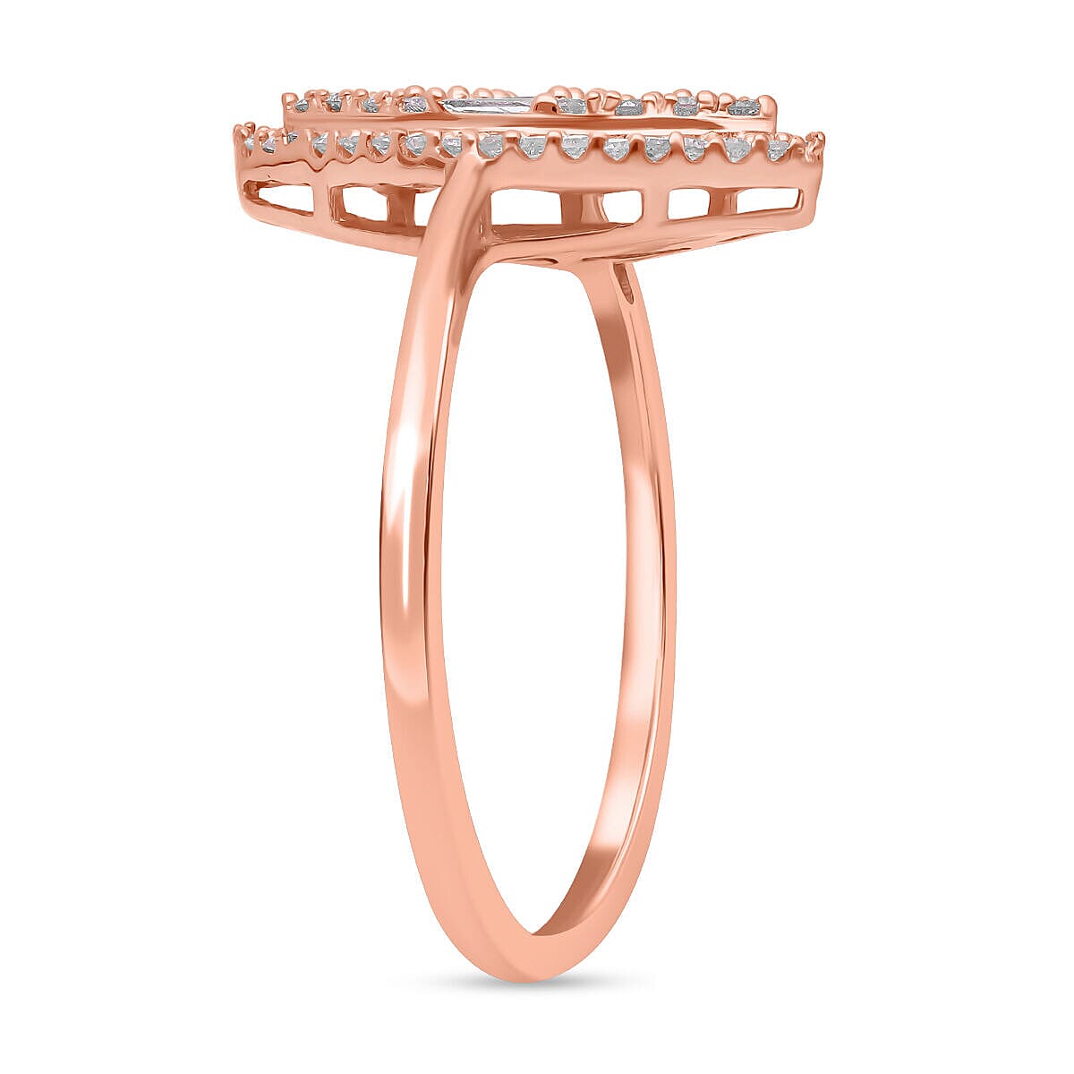 9K Rose Gold SGL Certified Natural Pink Diamond Ring 0.50 Ct.