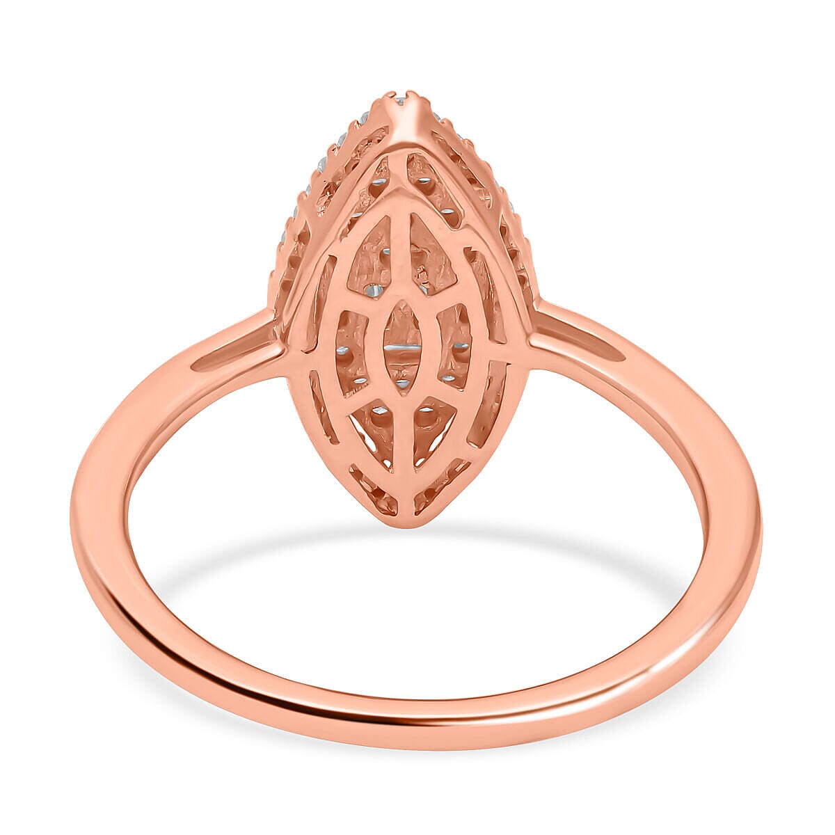 9K Rose Gold SGL Certified Natural Pink Diamond Ring 0.50 Ct.