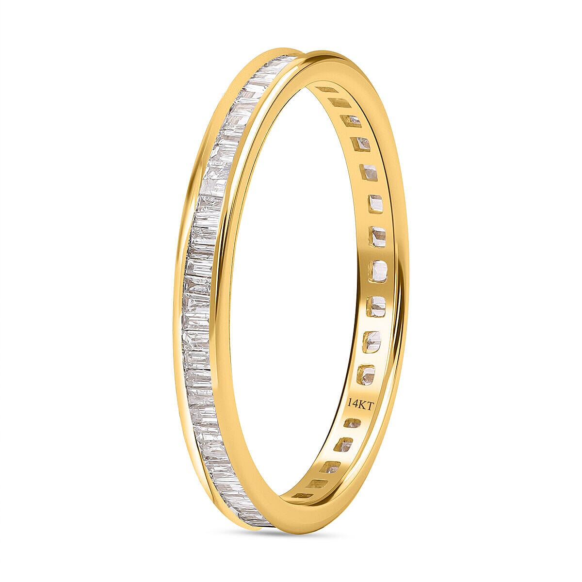 14K Yellow Gold SGL White Diamond (I1-I2 -G-H) Ring 0.50 Ct