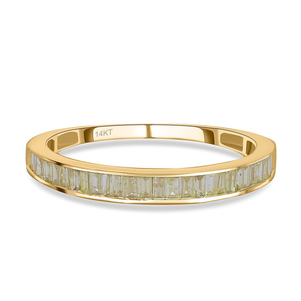 14K Yellow Gold SGL Certified Natural Yellow Diamond (SI-I1) Ring 0.50 Ct.