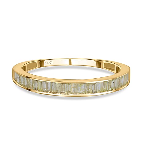 14K Yellow Gold SGL Certified Natural Yellow Diamond (SI-I1) Ring 0.50 Ct.