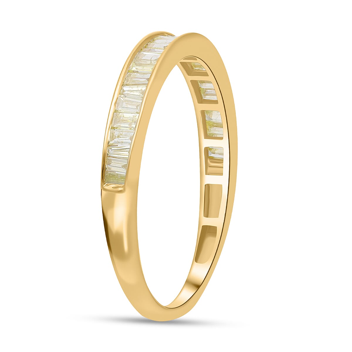 14K Yellow Gold SGL Certified Natural Yellow Diamond (SI-I1) Ring 0.50 Ct.