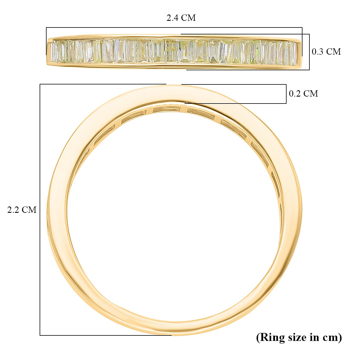 14K Yellow Gold SGL Certified Natural Yellow Diamond (SI-I1) Ring 0.50 Ct.