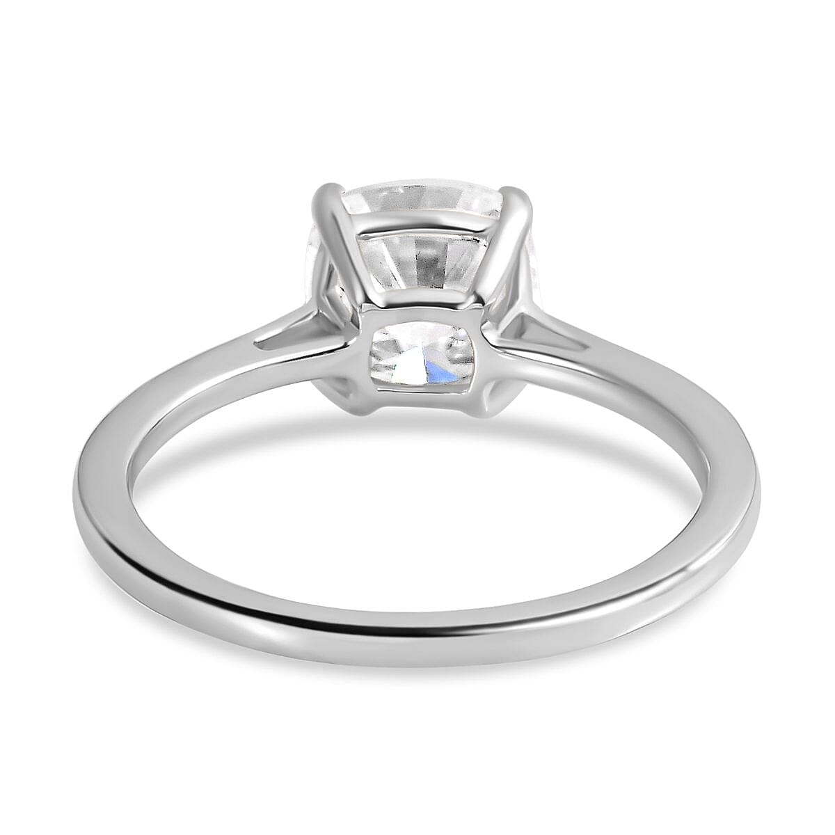 9K White Gold Moissanite Solitaire Ring 2.00 Ct.