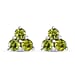 9K White Gold AA Hebei Peridot Earrings (With Push Back)
