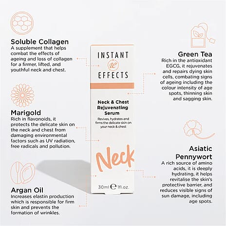 Instant Effects - Neck - Chest Rejuvenating Serum - 30ml