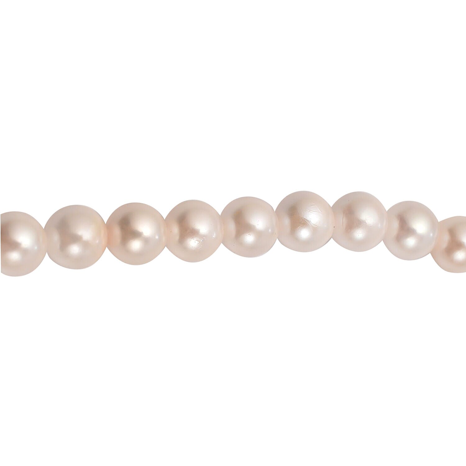Japanese Akoya Pearl Necklace (Size - 18) with Magnetic Lock in Rhodium Overlay Sterling Silver