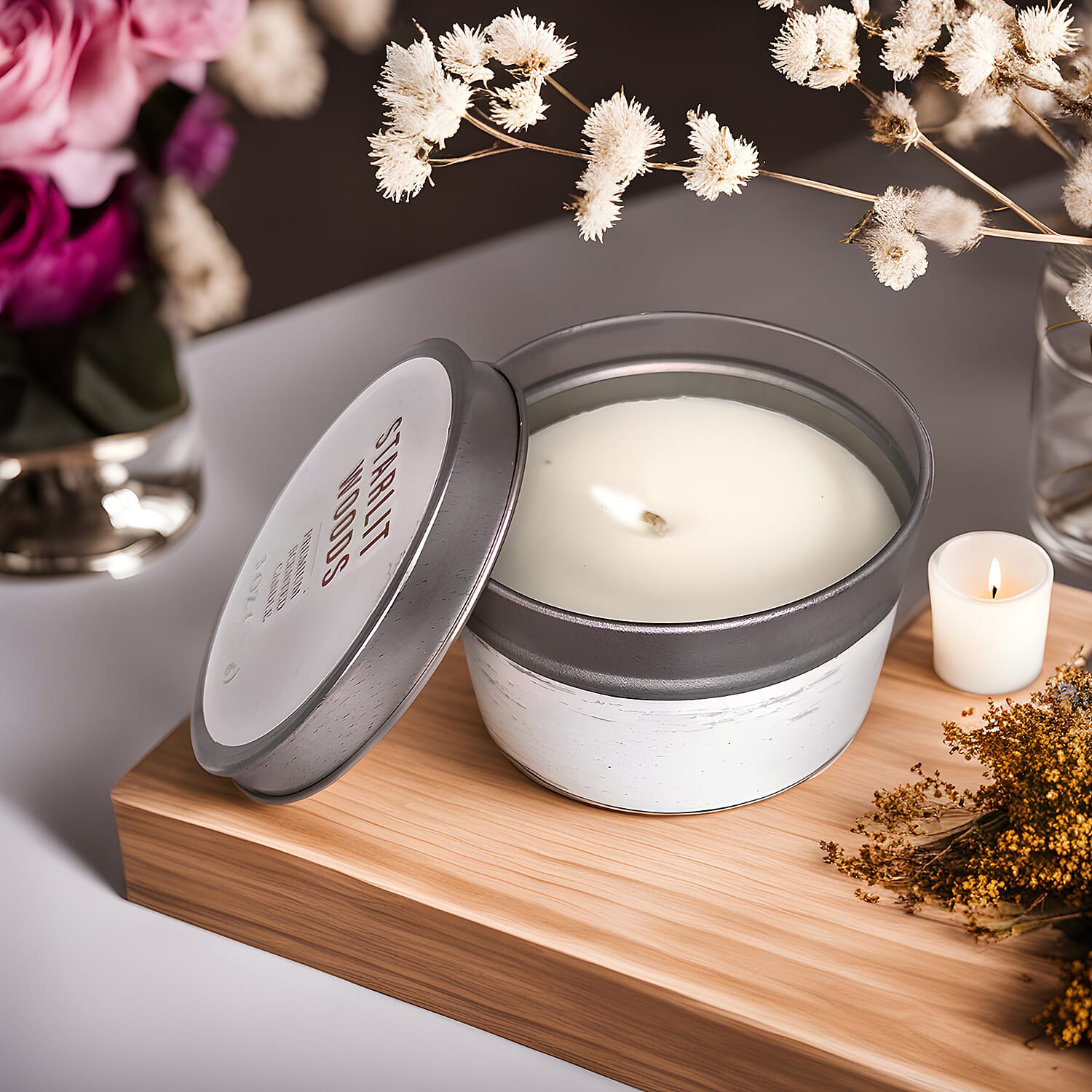 Set of 3 Candle Tins (3 x 85 Gms) - (Country Holiday, Alpine Forest, Starlit Woods)