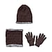 3 Piece Set - Arcylic Gloves, Hat & Scarf - Black