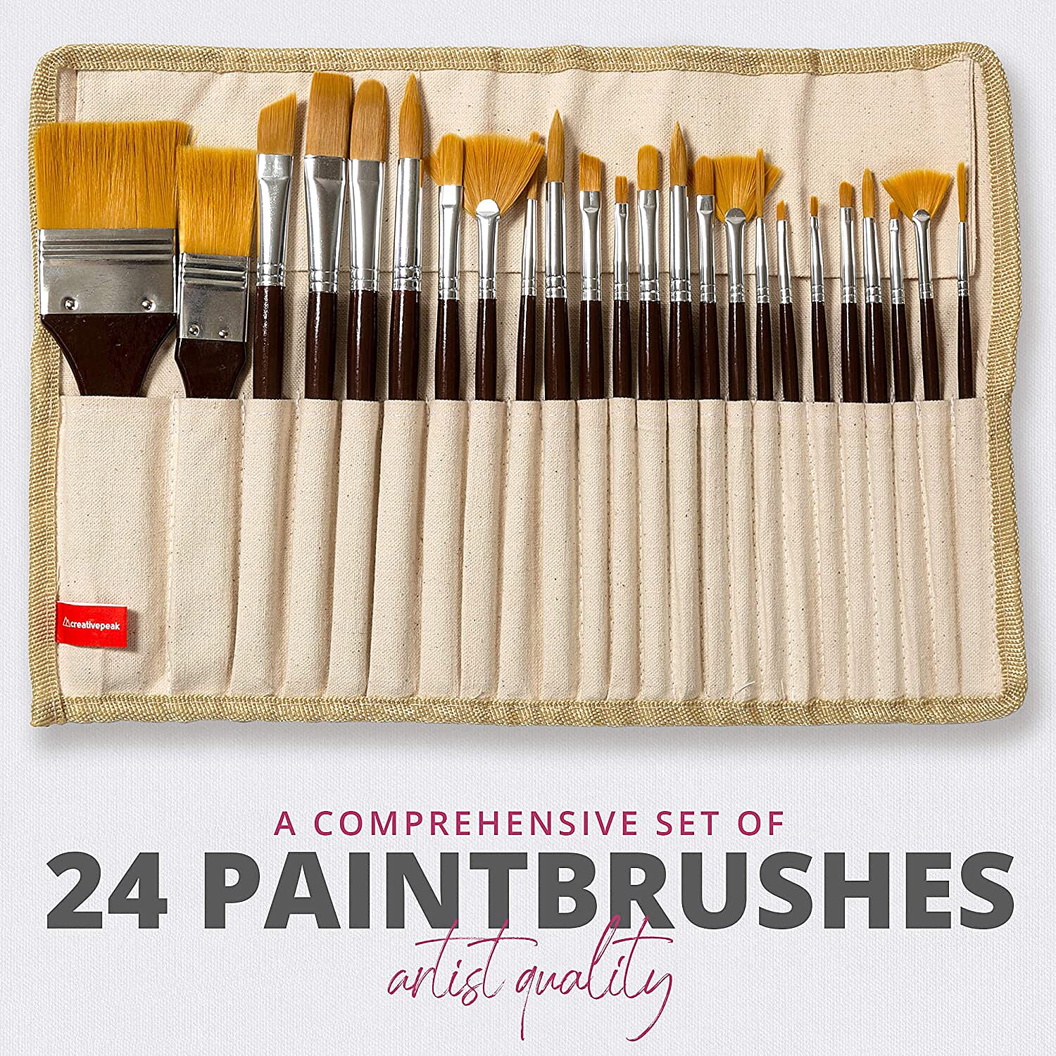 Creativepeak Paintbrush Gift Set- 24 Piece Set