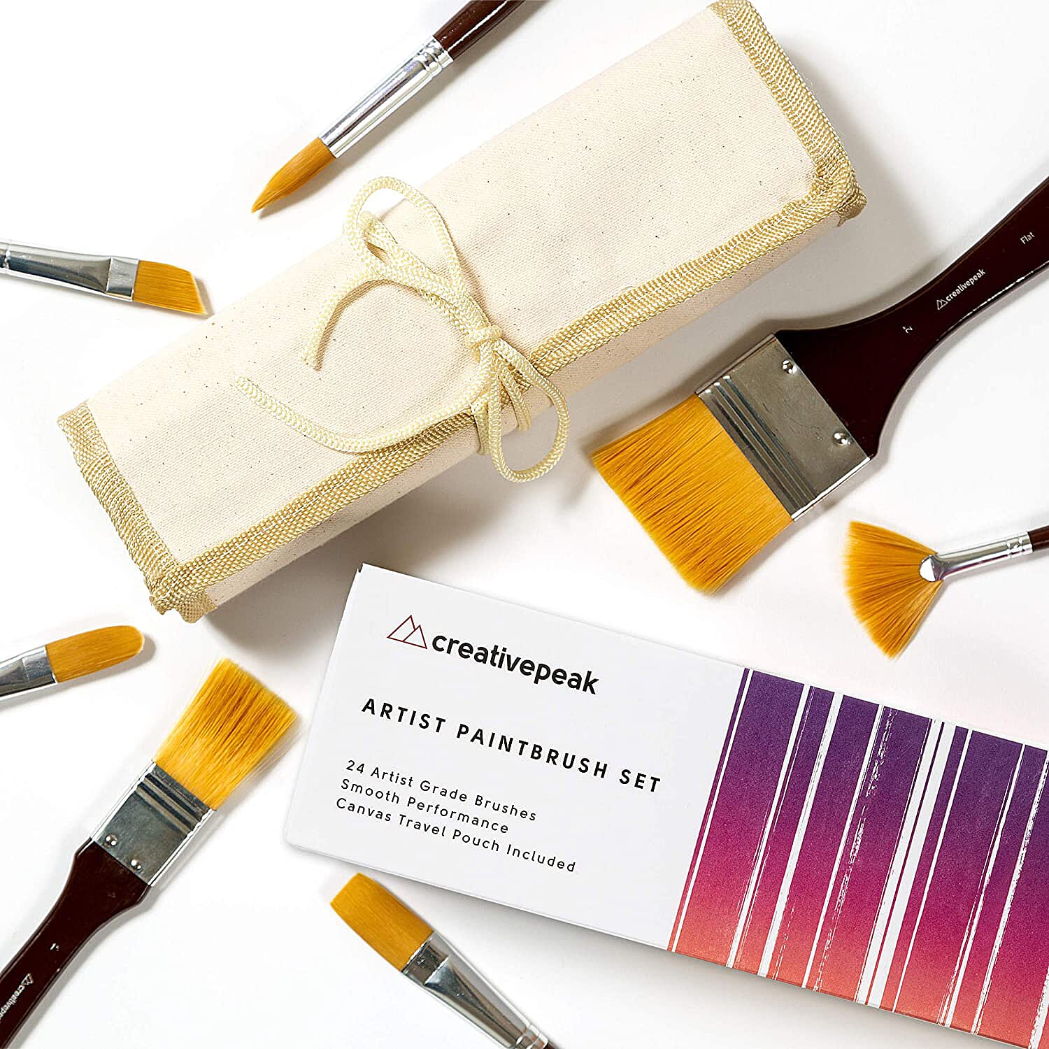 Creativepeak Paintbrush Gift Set- 24 Piece Set