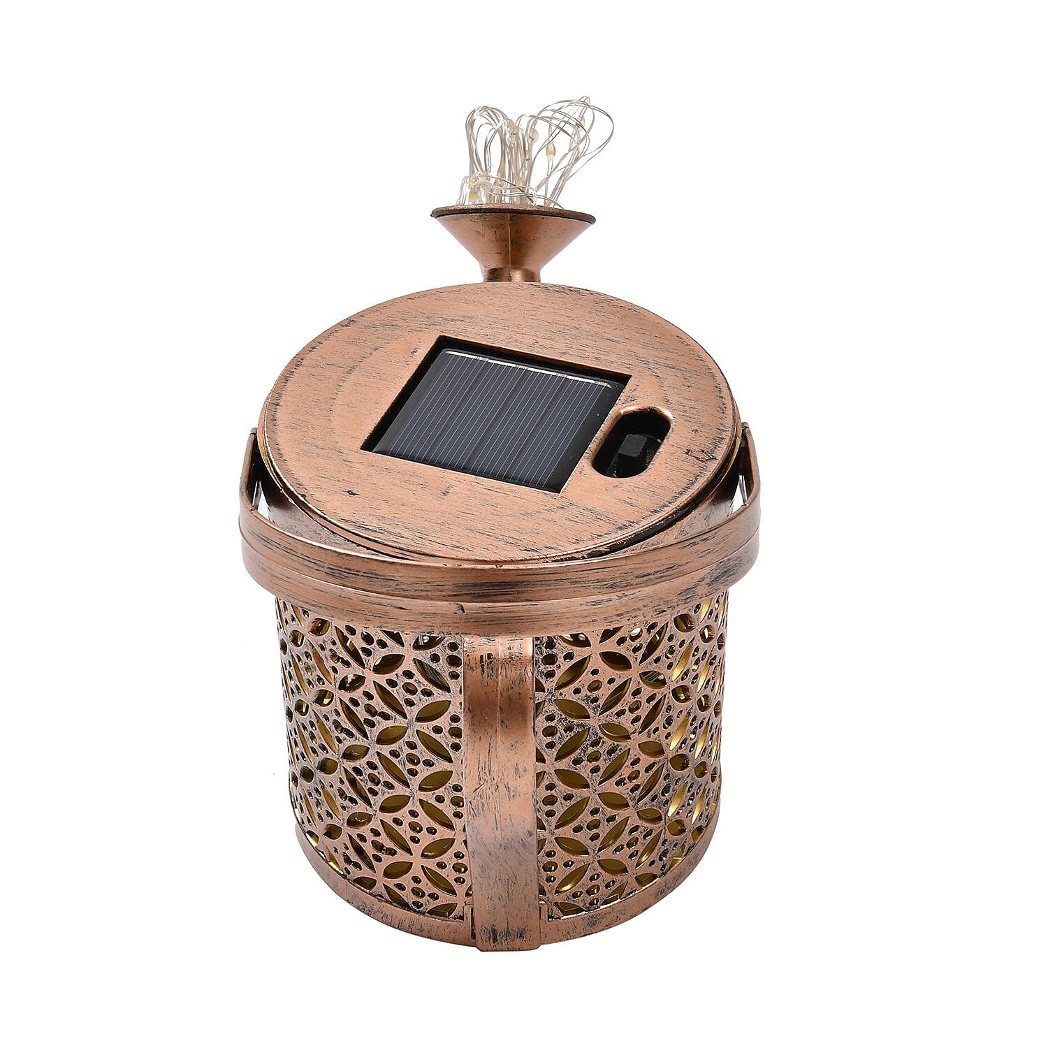 Solar Waterfall Garden 60 LED Light with Shepherd Hook Stand - Copper (6-8 hrs Light)