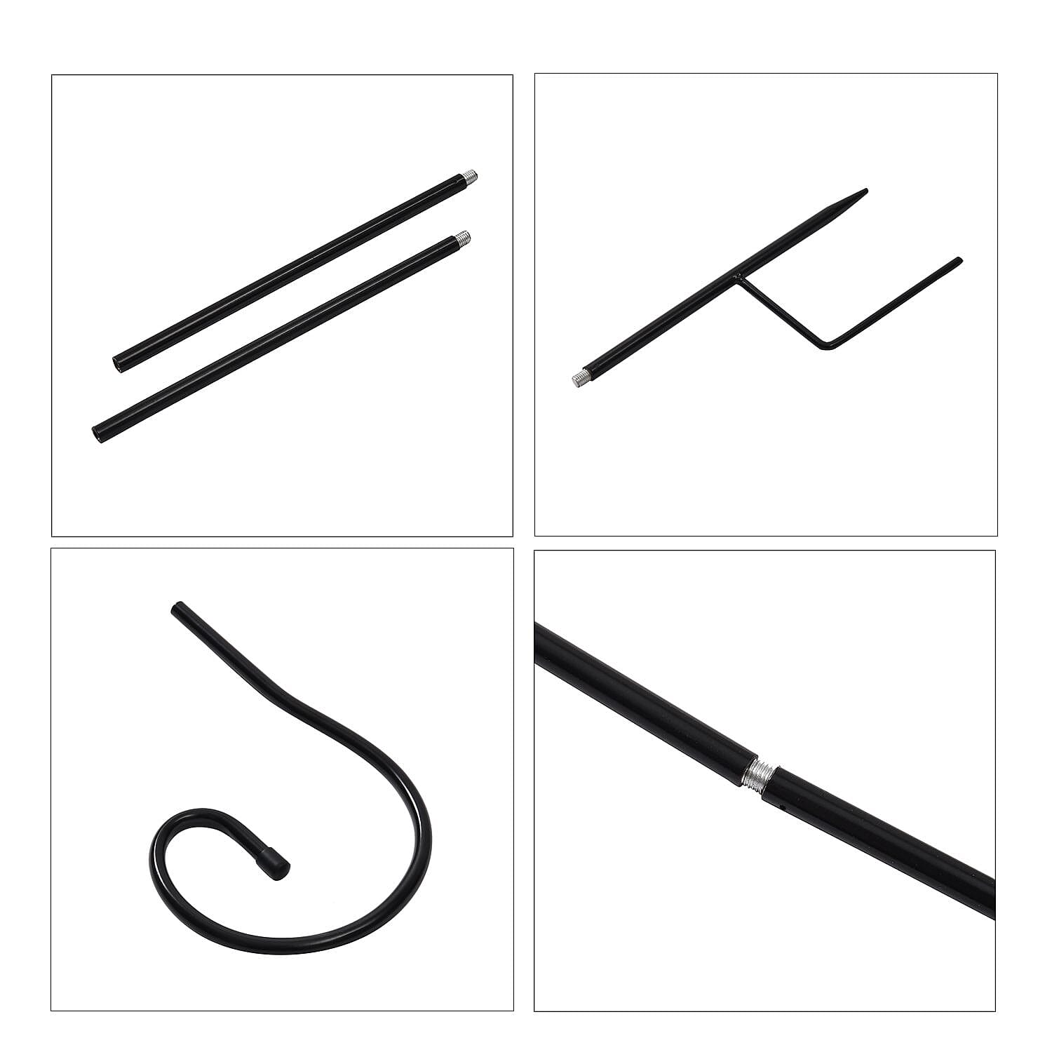 Solar Waterfall Garden 60 LED Light with Shepherd Hook Stand - Copper (6-8 hrs Light)