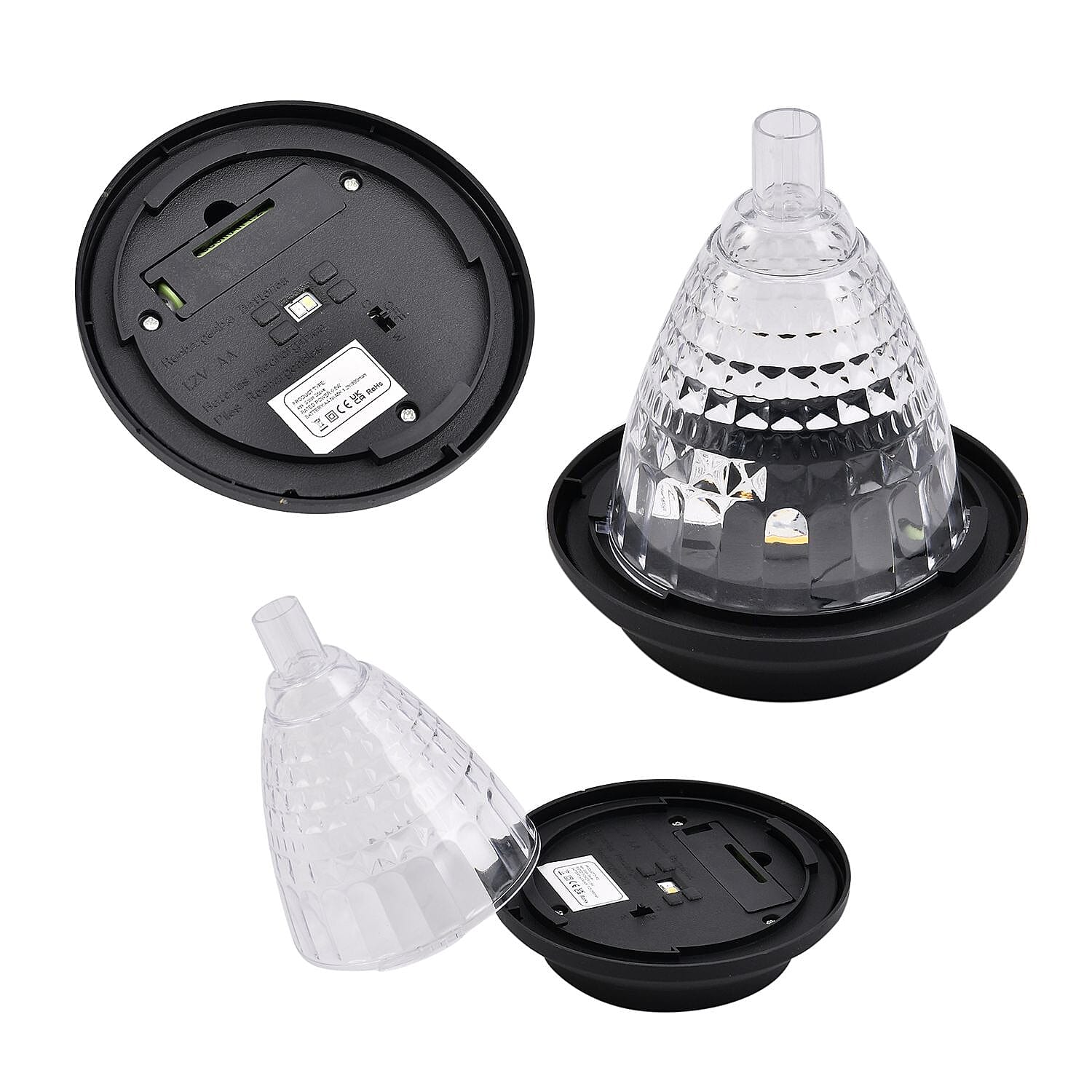 Set of 4 - Stunning Reflection LED Solar Garden Lights with White and Colour Changing Modes