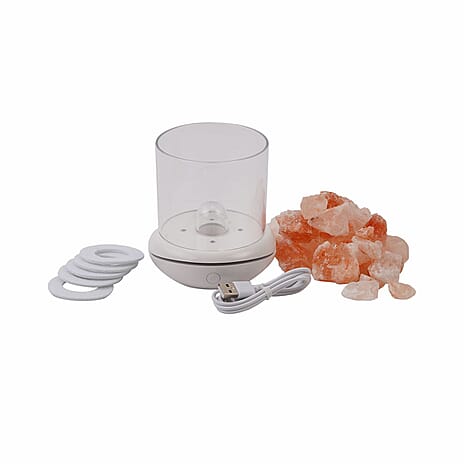 The 5th Season Aromatherapy 100% Pure Himalayan Salt Lamp with 5 Pcs Cotton Pads