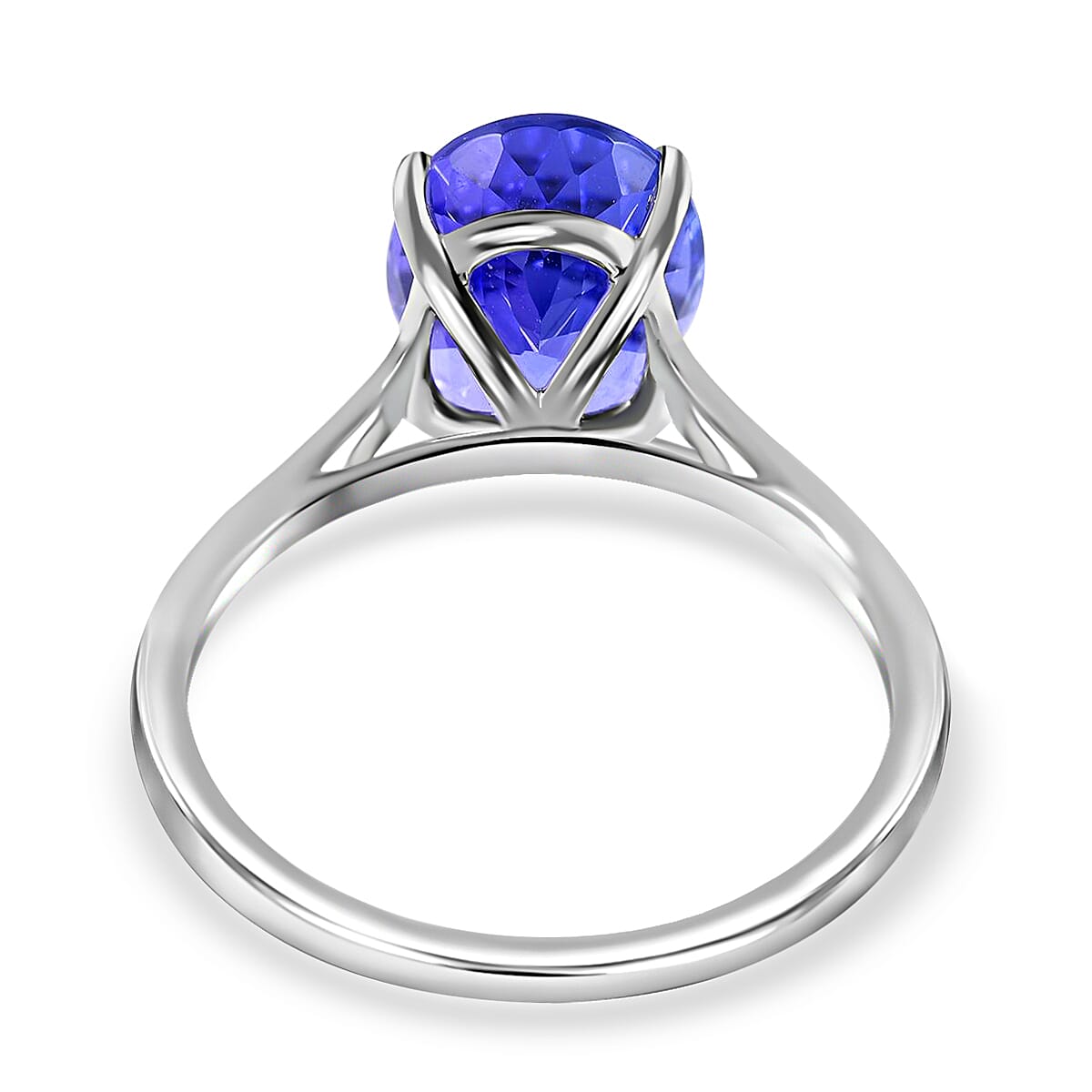 18K W Gold AAA Tanzanite Solitaire Ring 2.75 pc, Gold Wt. 3.07 Gms 2.750 Ct. 18K W Gold AAA Tanzanite Solitaire Ring 2.75 pc, Gold Wt. 3.07 Gms 2.750 Ct.