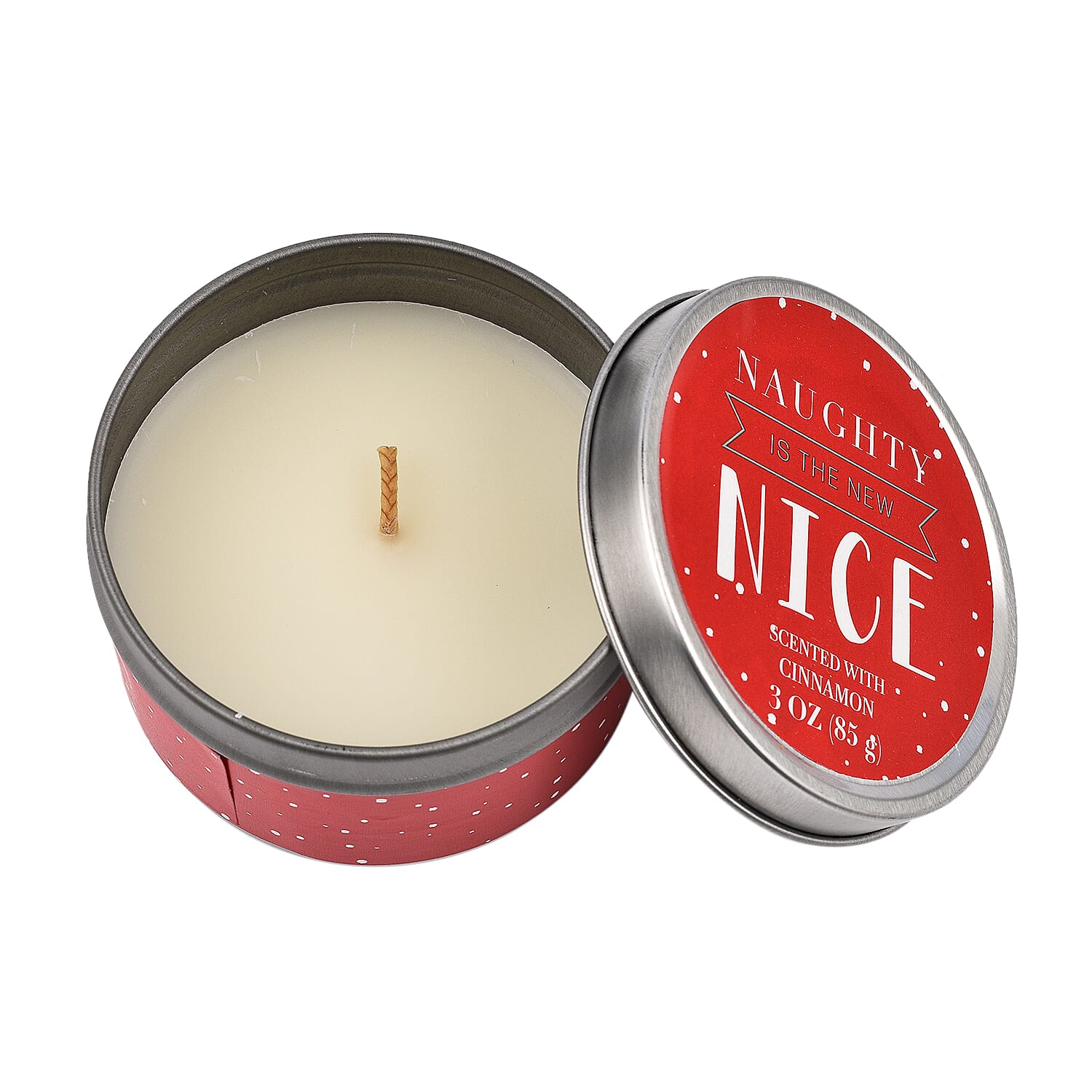 Pack of 3 Tin Candles 3 Oz Candy Canes - Village