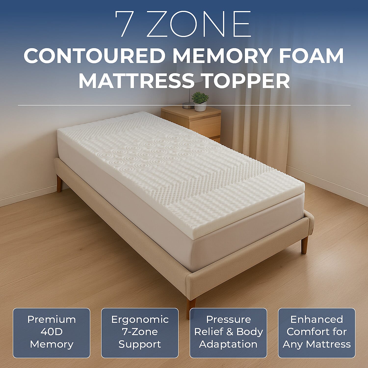 7-Zone-Contoured-Memory-Foam-Deluxe-Mattress-Topper-Double-Size-135x19