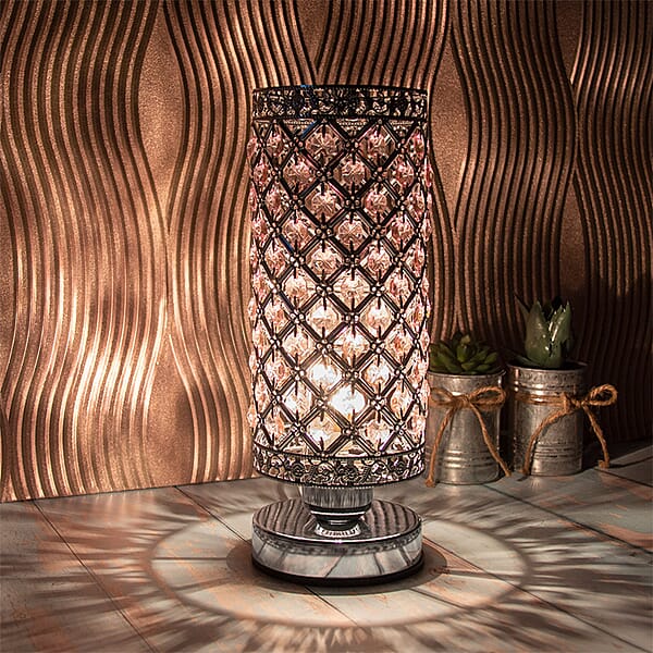 Lesser and Pavey Desire Pink Crystal Aroma Lamp (Size 13x13x20 cm