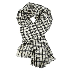  Acrylic Scarf (Size 195x1 cm) - Black