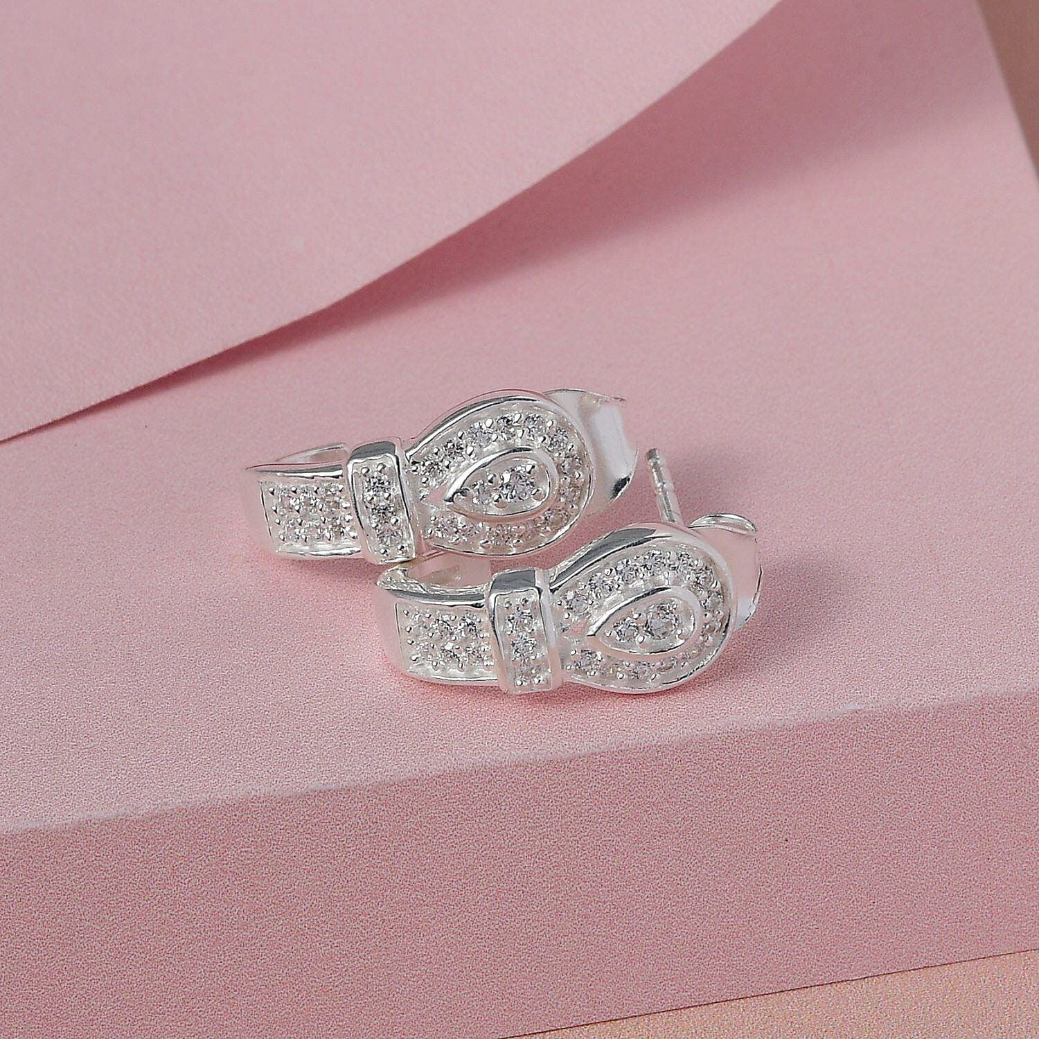 Bangkok Closeout Deal -Simulated Diamond Earrings in Sterling Silver