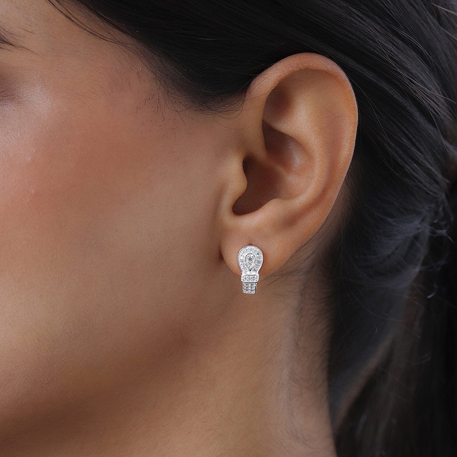 Bangkok Closeout Deal -Simulated Diamond Earrings in Sterling Silver