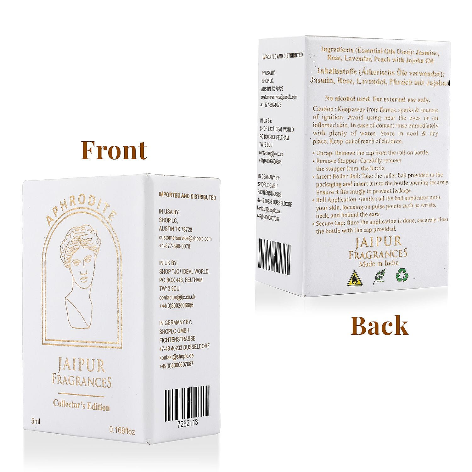 Jaipur Fragrances Greek Goddess Collection - Aphrodite 5ml;