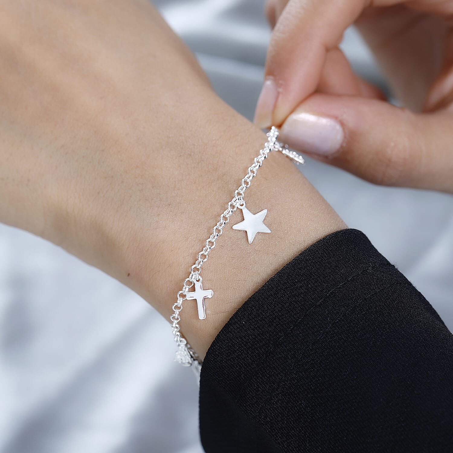 Sterling Silver Fancy Bracelet (Size - 7.5)