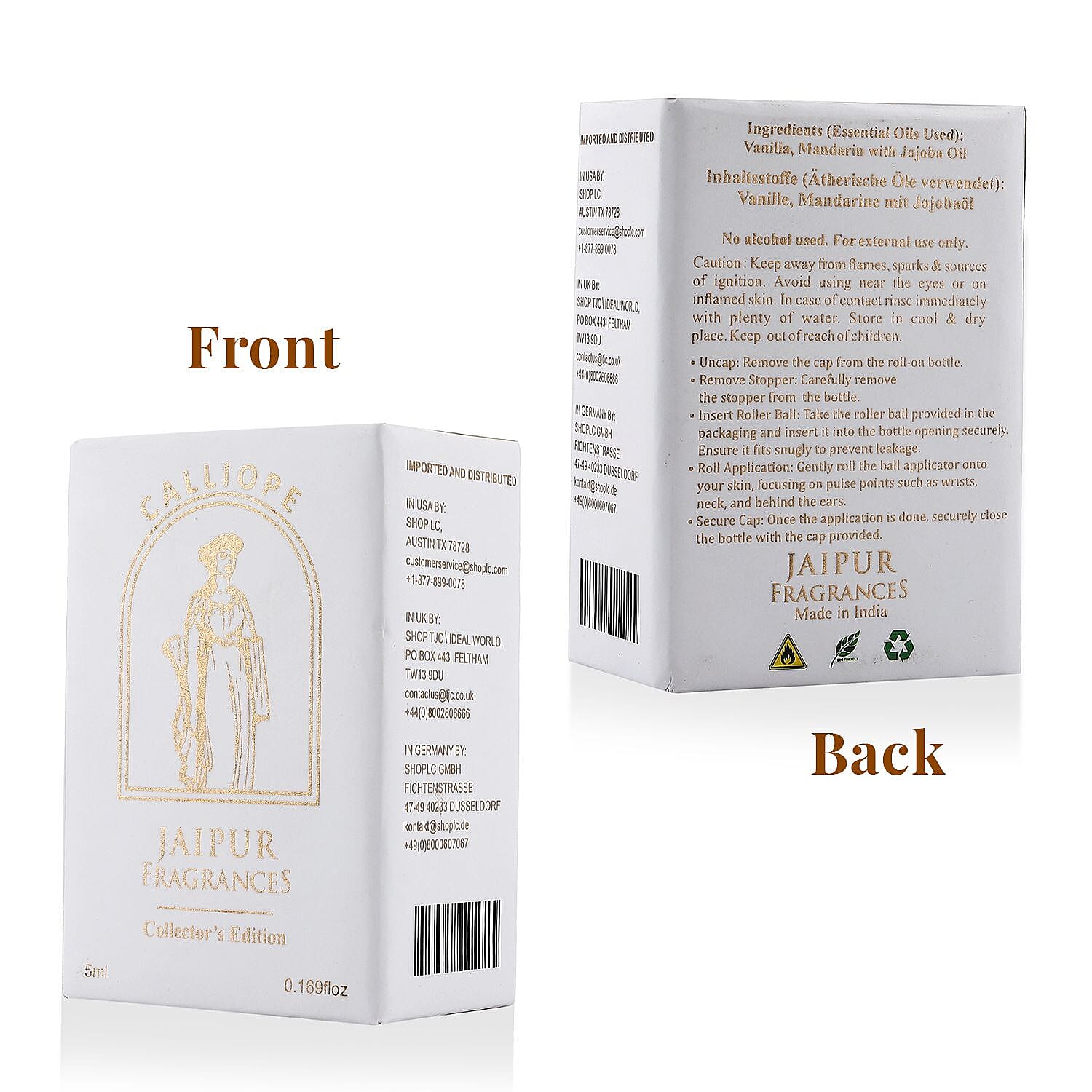 Jaipur Fragrances Greek Goddess Collection - Calliope 5ml;