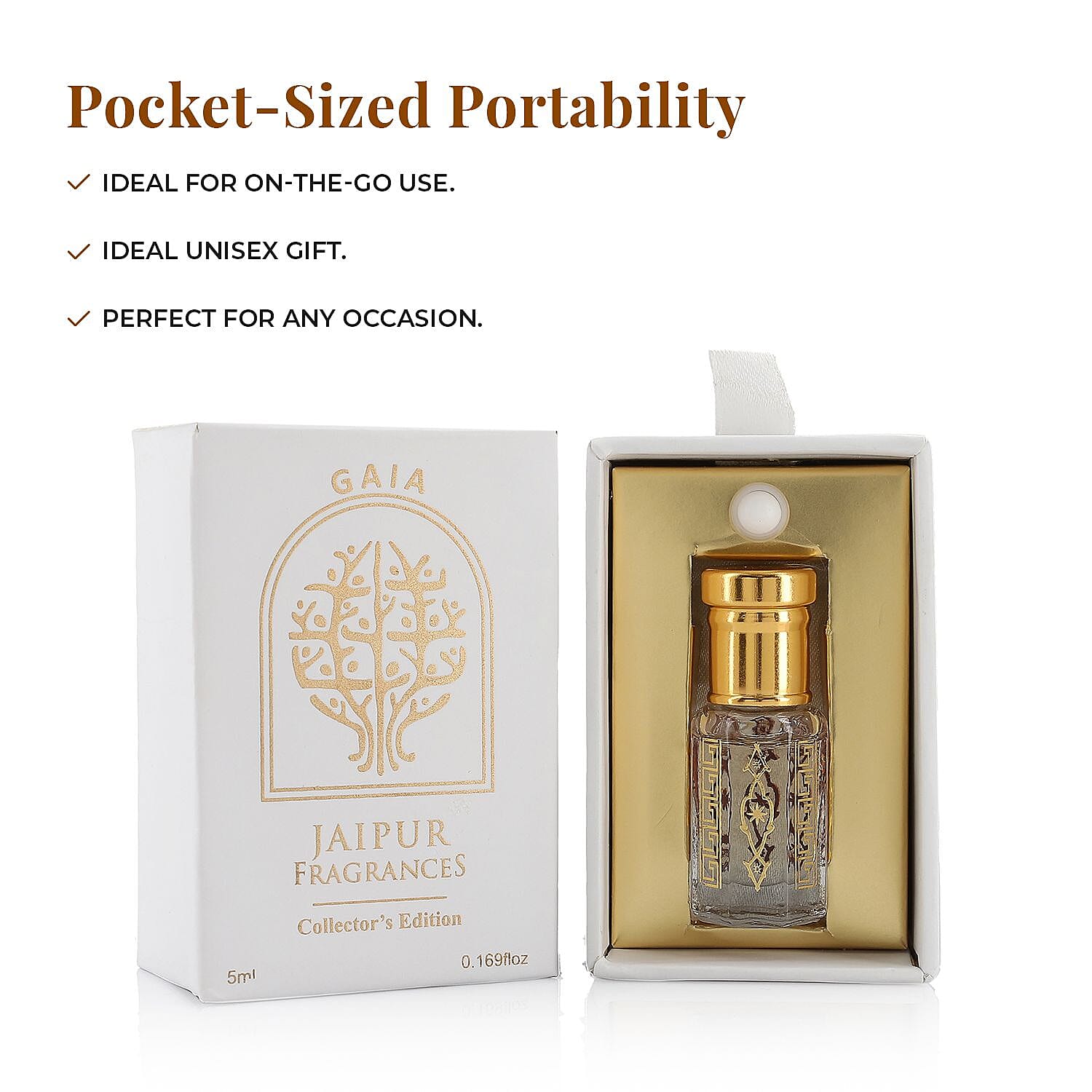 Jaipur Fragrances - 100% Natural Concentrated Perfume Greek Goddess Collection - Gaia (5 ml)