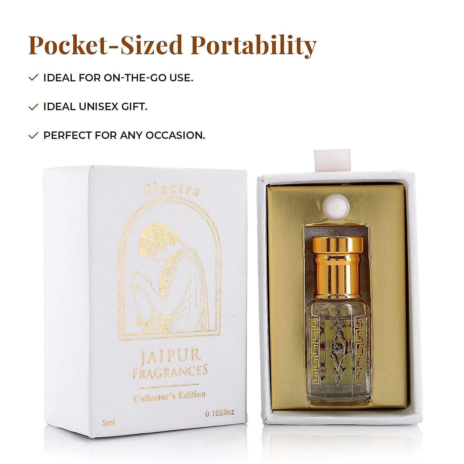 Jaipur Fragrances - 100% Natural Concentrated Perfume Greek Goddess Collection - Electra (5 ml)