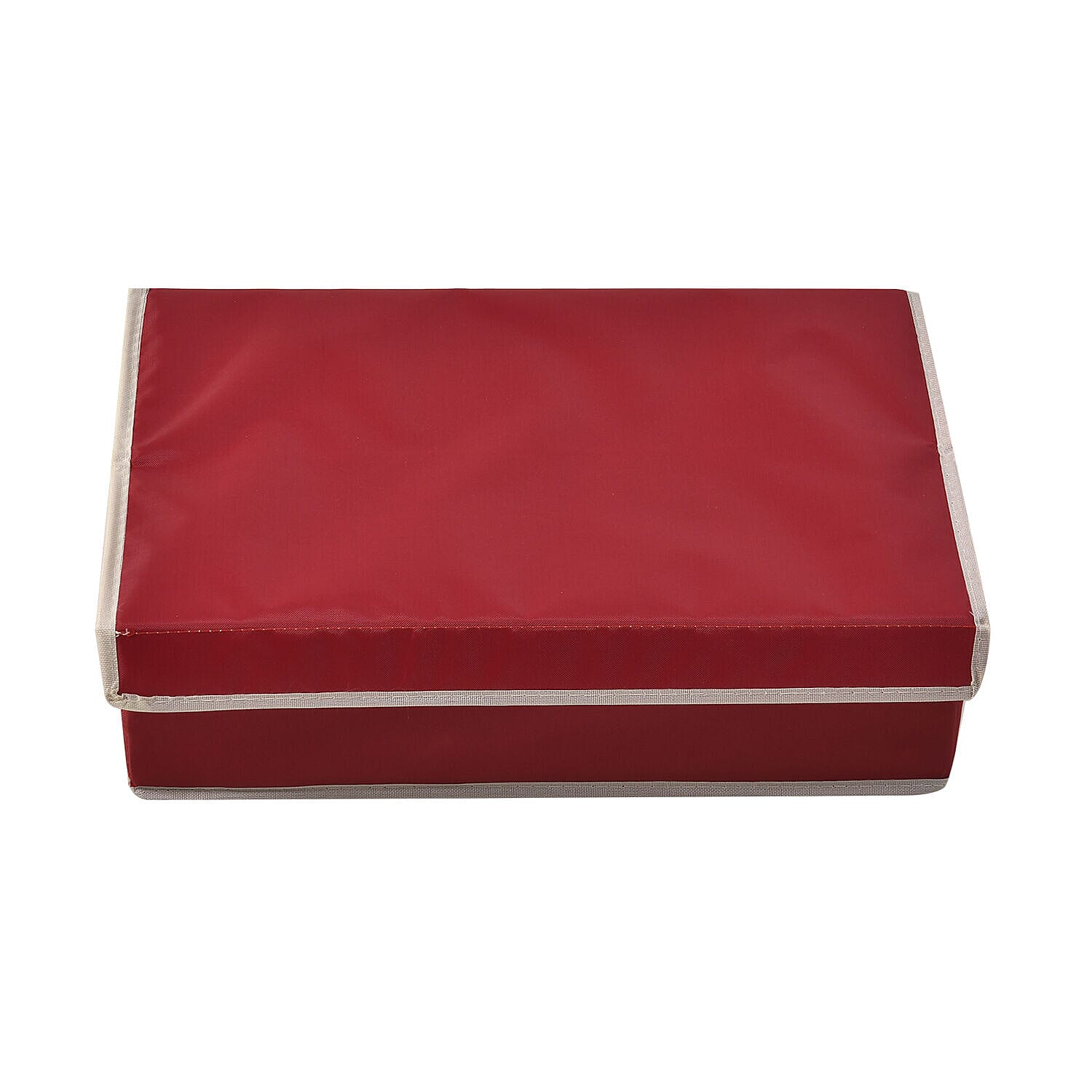 Homesmart 17 Compartment Storage Box - Shelf Organiser (Size 44x28x12 cm) - Burgundy