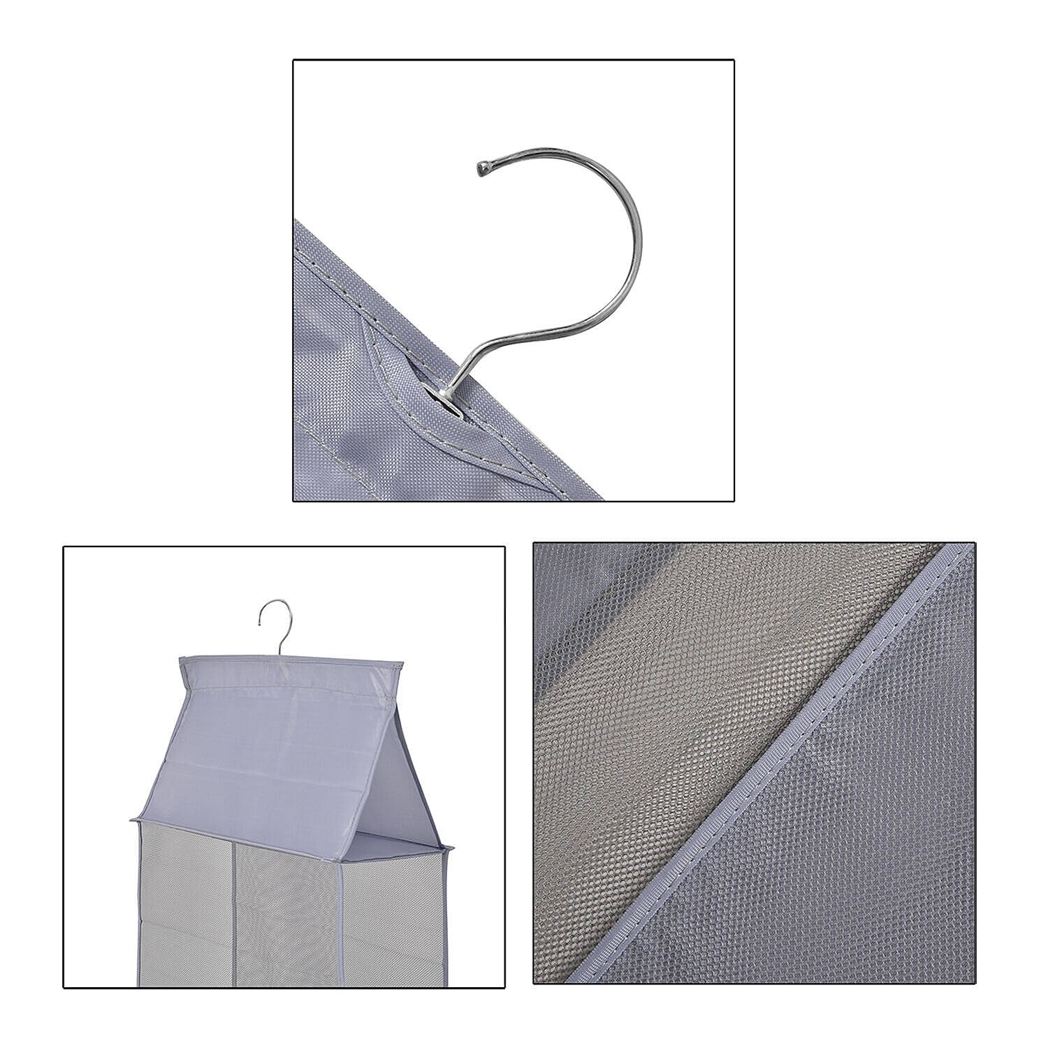 Homesmart 4 layer Hanging Organizer for Handbags (Size 120x40x16 cm) - Grey